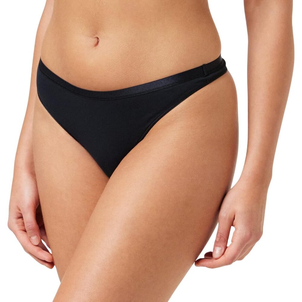 NEW Hanro Womens Cotton Sensation Thong 71402 71402 Black L
